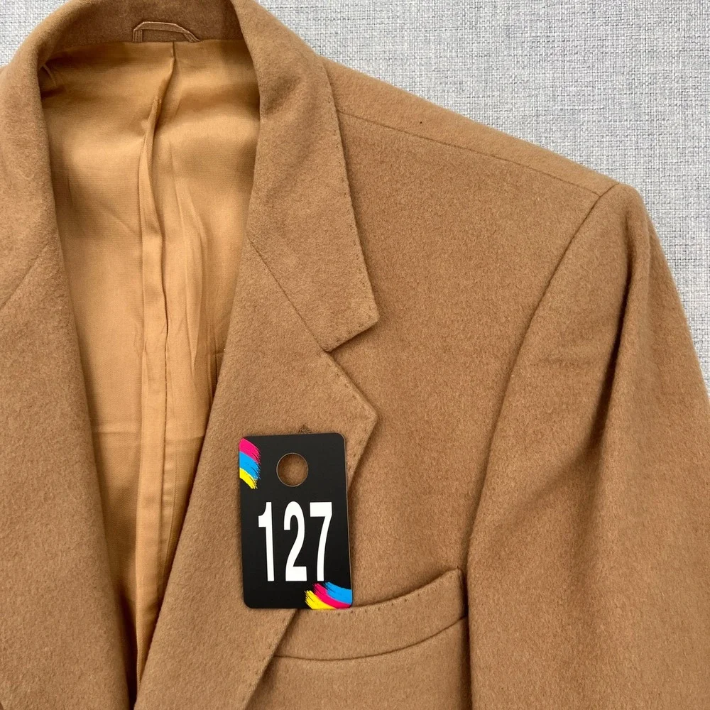 VTG 90s Black Diamond Cashmere Wool Blazer Sport‎ Coat Men 40R Camel Ivy Luxury